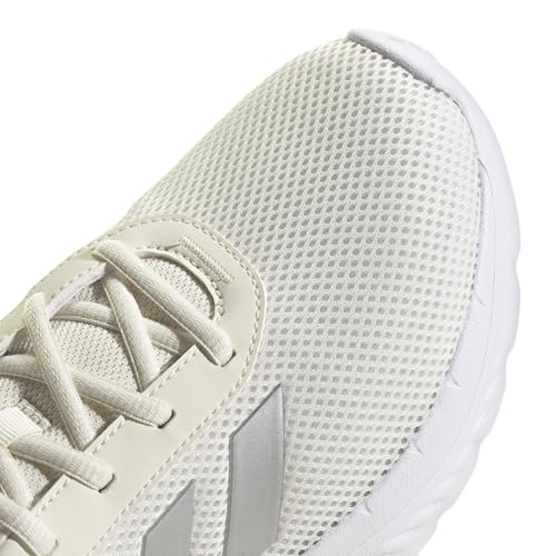 Adidas Womens Cloudfoam Comfy Sportswear, Off White/Silver Metallic/White, 11