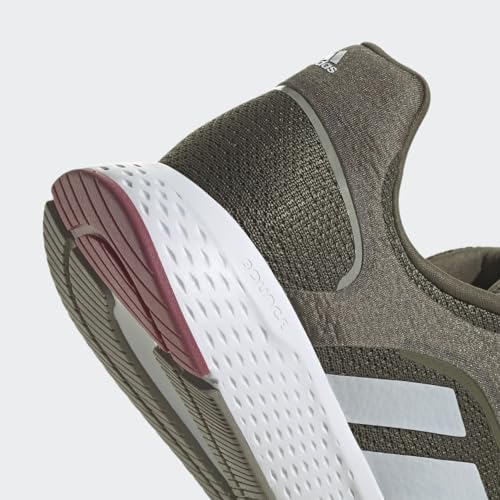 adidas Women's Edge Lux 5 Sneaker, Olive Strata/White/Pink Strata, 9.5