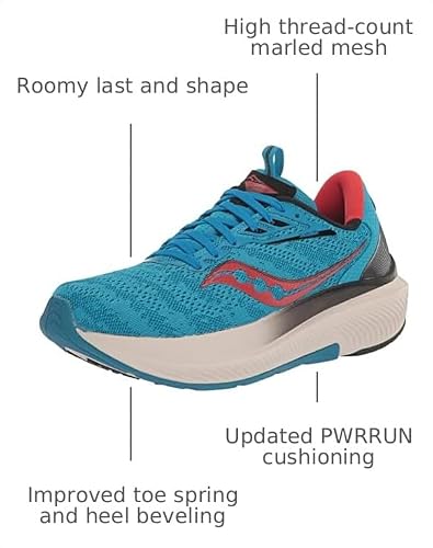 Saucony Men's Echelon 9 Sneaker, Ocean/Redrock, 10