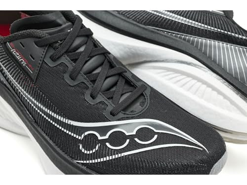 Saucony Men's Endorphin Azura Sneaker, Black/White, 10