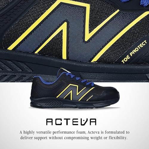 New Balance Evolve Aluminum Alloy Toe Men’s Industrial Work Shoes in Black/Blue/Yellow alternate view 6