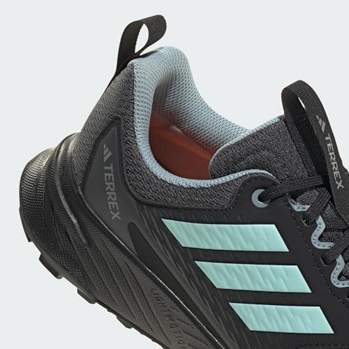 Adidas Women's Terrex Tracefinder 2 Climaproof Trail Running, Carbon/Semi Flash Aqua/Grey, 8
