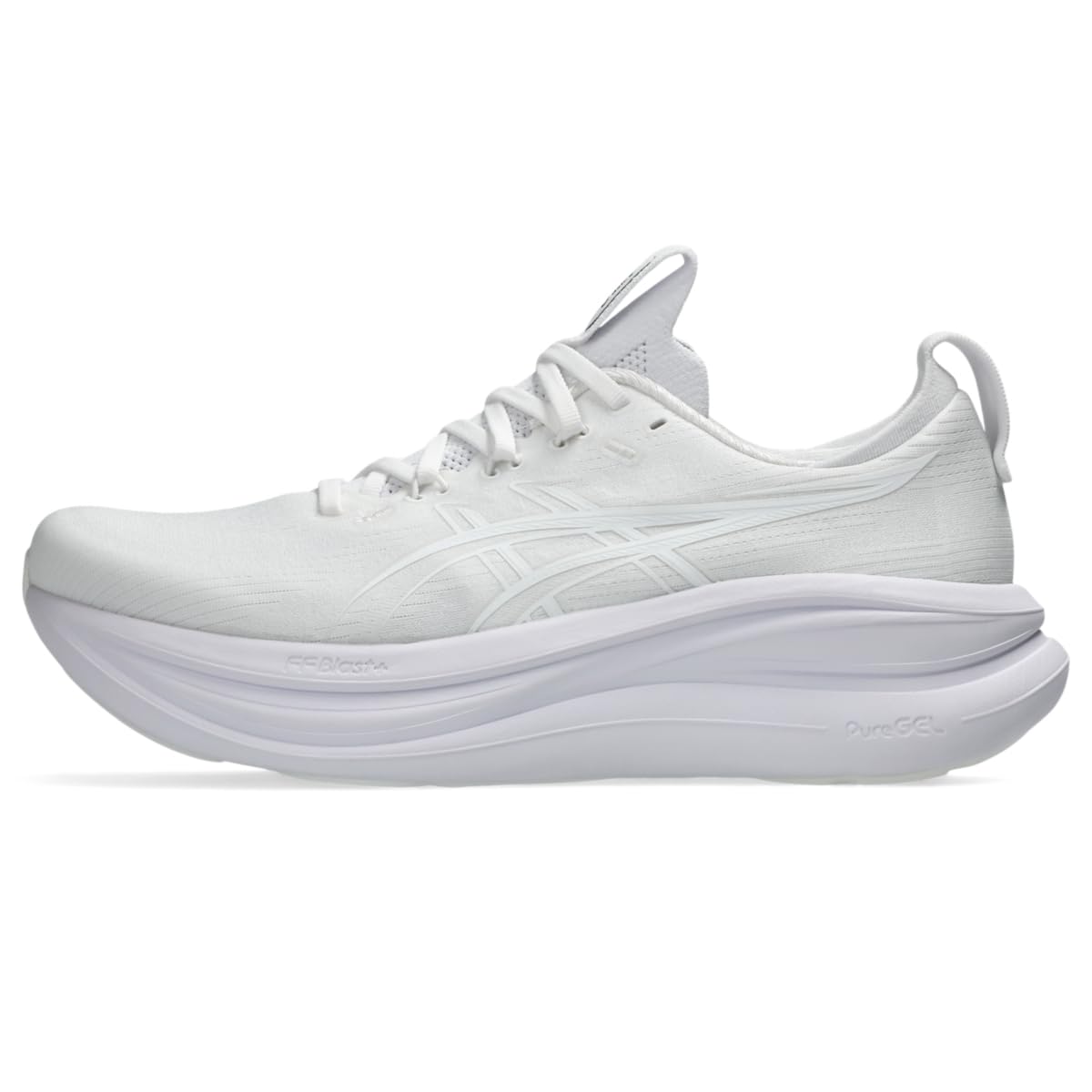 ASICS Men's Gel-Nimbus 28 Running Shoes, 10.5, White/White