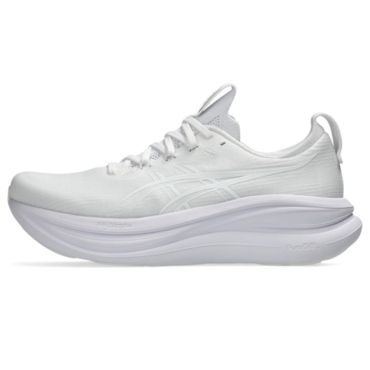 ASICS Men's Gel-Nimbus 28 Running Shoes, 10.5, White/White