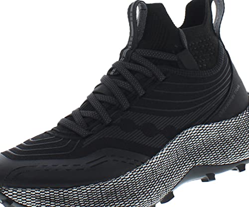 Saucony Womens Endorphin Trail Mid Runshield Sock Trainer Hiking Shoes Black