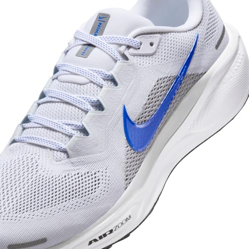 Nike Pegasus 41 FD2722 Men's Road Running Shoe, White Racer Blue Wolf Grey Pure, 40.5 EU