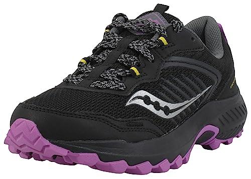 Saucony Women's Excursion Tr15, Black/Purple/Yellow, 8 W