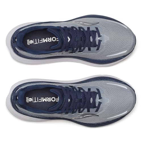 Saucony Men's Hurricane 24 Sneaker, Flint/Navy, 12.5