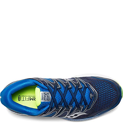 Saucony Men's Hurricane ISO 5, Navy/Citron, 8