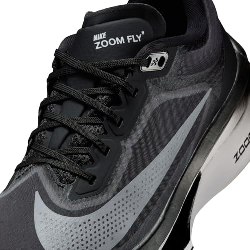 Nike Women's Zoom Fly 6 Road Running Shoes, Black White Lt Smoke Grey, 6.5