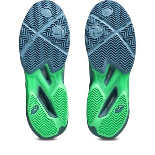ASICS Men's SONICSMASH FlyteFoam Tennis Shoes, 8.5, SABA Blue/Vital Green
