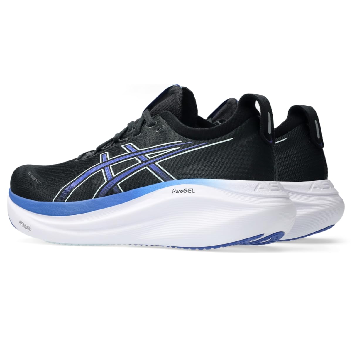 ASICS Men's Gel-Nimbus 27 Running Shoes, 11, Black/Dark Cobalt