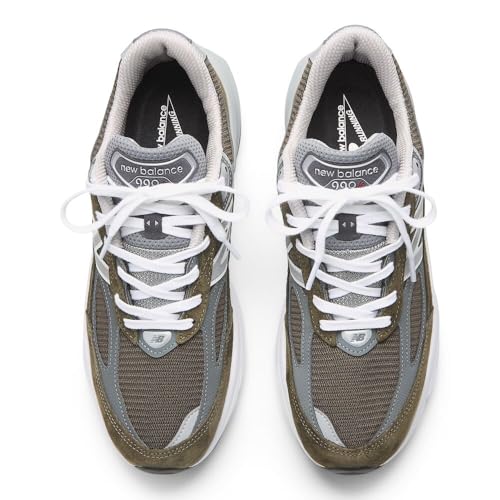 New Balance Unisex Made in USA 990 V6 Sneaker,Olive/Grey,Men 7 / Women 8.5