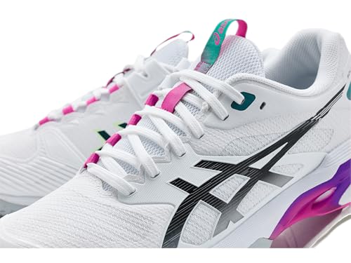 ASICS Men's Solution Speed FlyteFoam 4 Tennis Shoes, 10, White/Digital Sakura