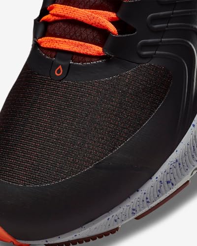 Nike Air Zoom Pegasus 38 Shield Mens Running Trainers DC4073 Sneakers Shoes (UK 9 US 10 EU 44, Black Orange 003)