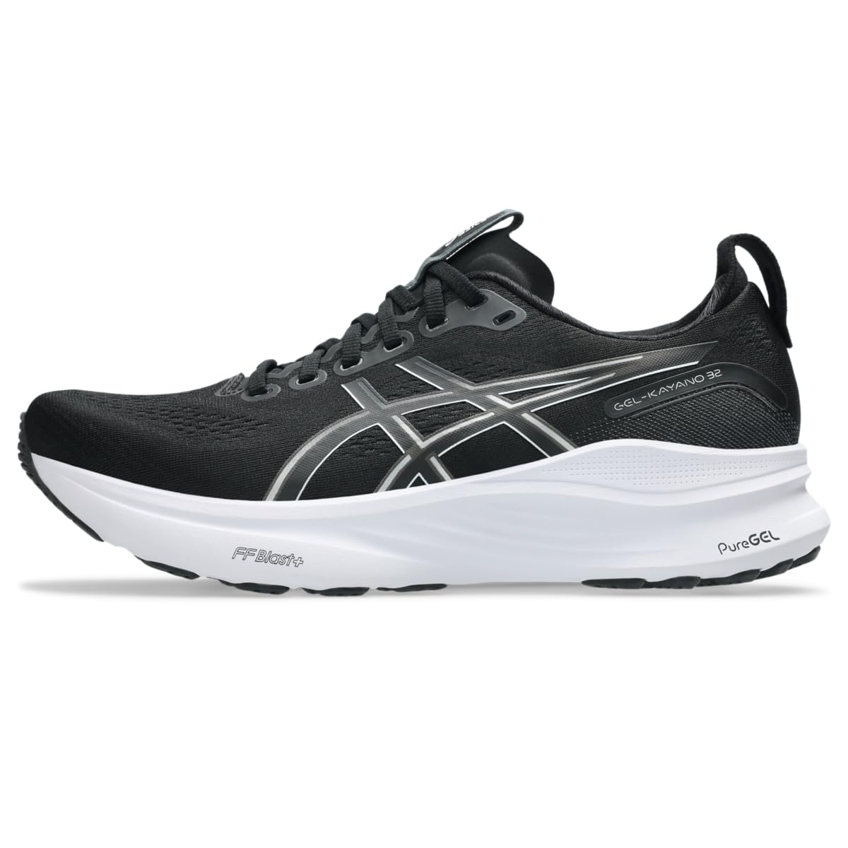 ASICS Men's Gel.Kayano 32 Running Shoes, 12, Black/White