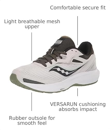 Saucony Men's Cohesion 16, Concrete/Glade, 11