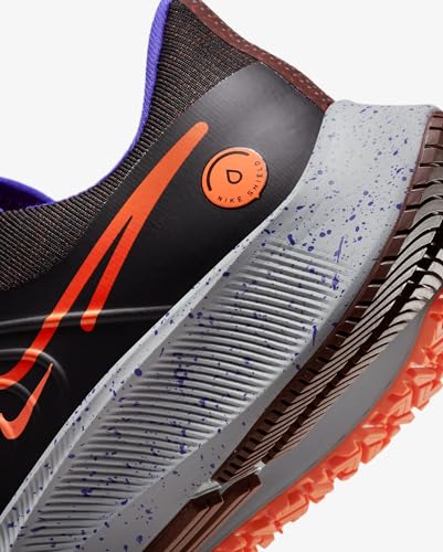 Nike Air Zoom Pegasus 38 Shield Mens Running Trainers DC4073 Sneakers Shoes (UK 9 US 10 EU 44, Black Orange 003)