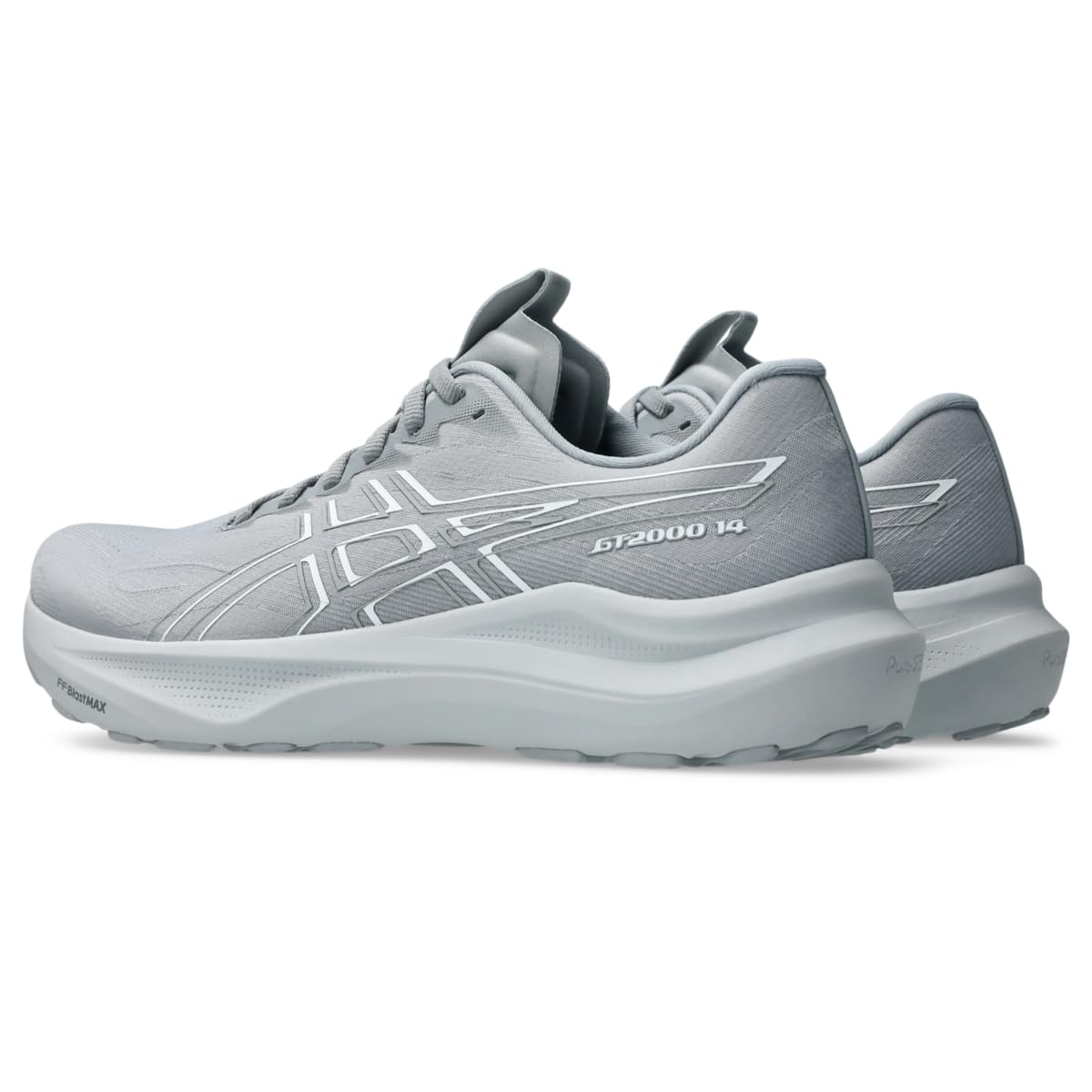 ASICS Men's GT-2000 14 Running Shoes, 9.5, Gravel/White - alternate product view 3