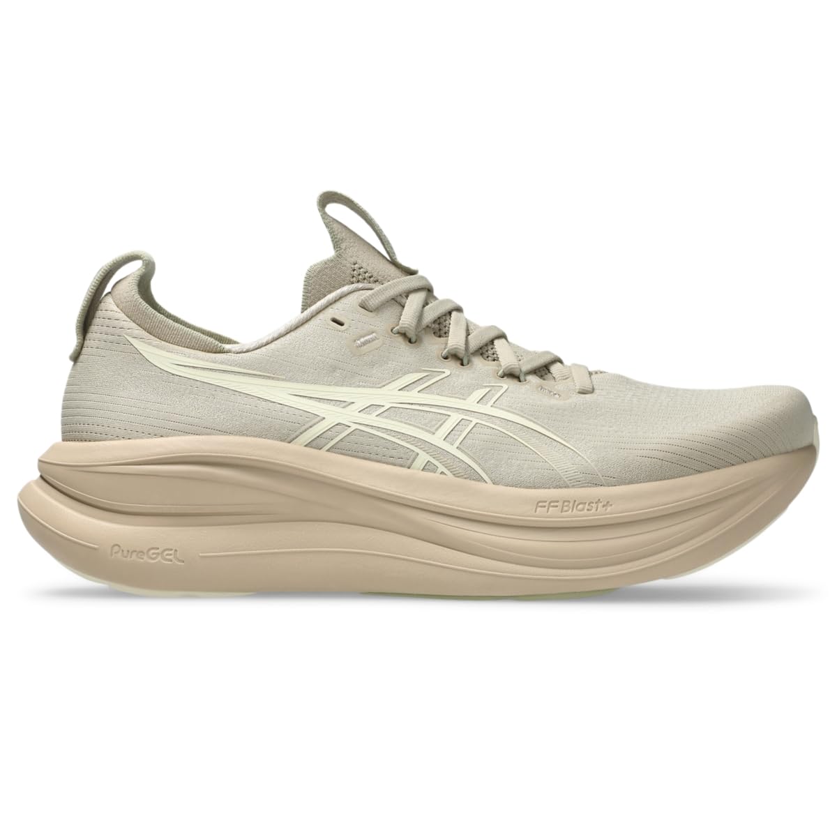 ASICS Men's Gel-Nimbus 28 Running Shoes, 10.5, Feather Grey/Cream - alternate product view 8