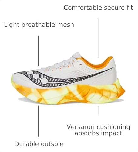 Saucony Men's Endorphin Pro 4 Sneaker, Fog/Peel, 11
