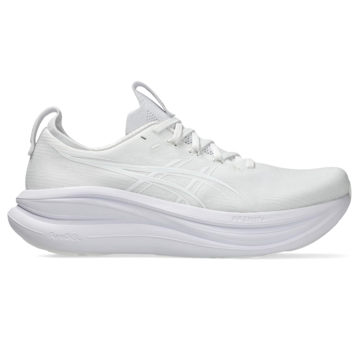 ASICS Men's Gel-Nimbus 28 Running Shoes, 10.5, White/White