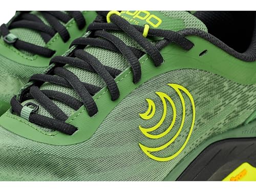 Topo Athletic Men's Ultraventure 4 Comfortable Cushioned Durable 5MM Drop Trail Running Shoes, Athletic Shoes for Trail Running, Green/Black, Size 11.5