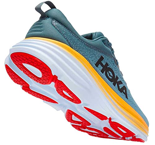 Hoka One Bondi 8 Wide, Men's Running Shoes, Goblin Blue Mountain Spring, 15.5 UK