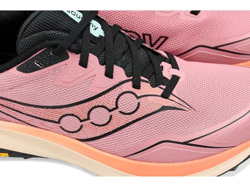 Saucony Women's Peregrine 16 Sneaker, Mauve/Salmon, 9