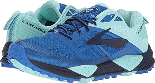 Brooks Women's Cascadia 12, Blue/Mint, 6.5 B