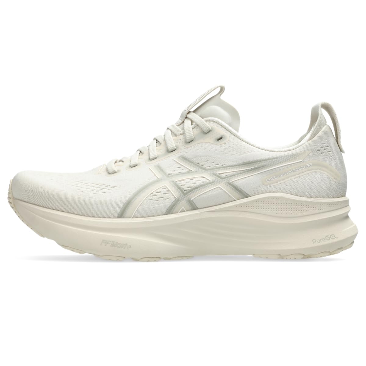 ASICS Men's Gel-Kayano 32 Running Shoes, 11.5, Oatmeal/Meteor Grey