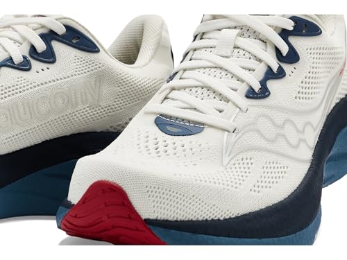 Saucony Men's Ride 19 Sneaker, Ivory/Storm, 11
