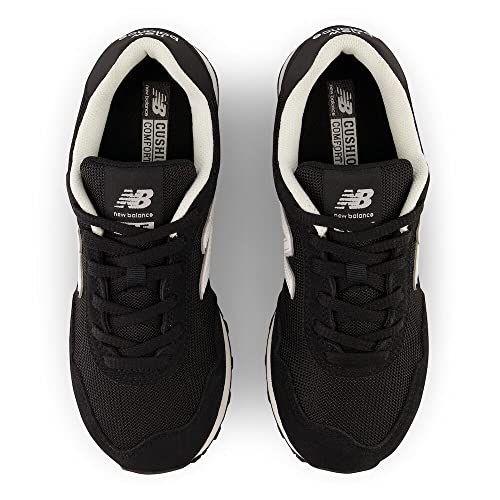 New Balance Women's 515 V3 Sneaker, Black/White/Aluminum Grey, 10