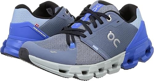 On Cloudflyer 4 Mens Shoes Size 8.5, Color: Metal/Lapis-Grey