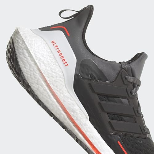 Adidas Men's Ultraboost 21, Grey/Black/Solar Red, 11