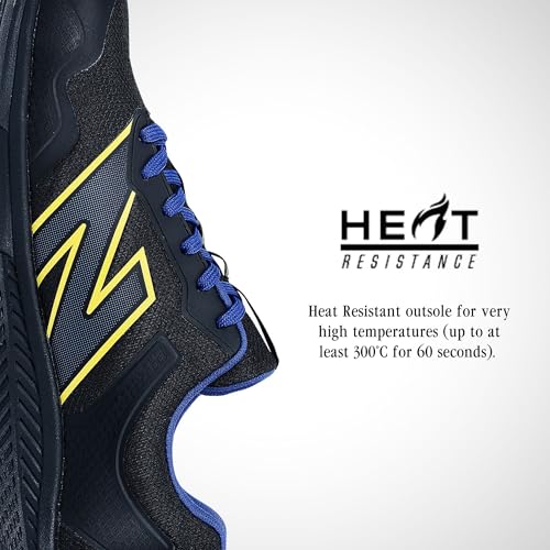 New Balance Evolve Aluminum Alloy Toe Men’s Industrial Work Shoes in Black/Blue/Yellow alternate view 4