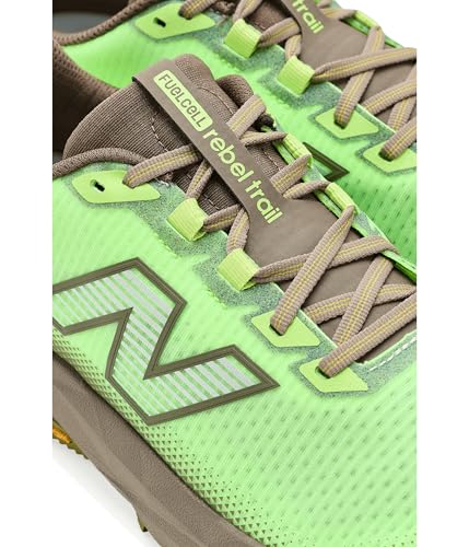 New Balance Men's FuelCell Rebel Trail Running Shoe, Afterglow/Thunder Brown, 12