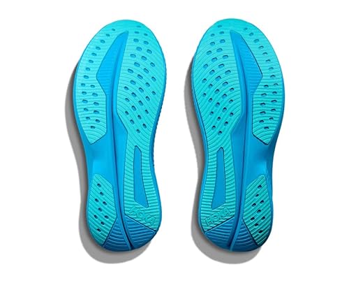 Hoka Men's Mach 6 Trainers, White Skyward Blue, 10 US