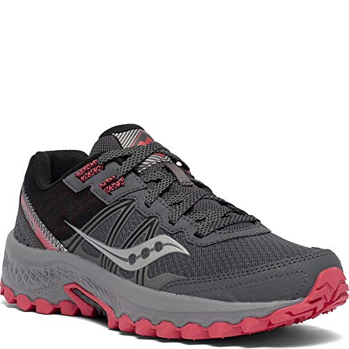 Saucony Women's Excursion TR14 Trail Running Shoe, Charcoal/Coral, 7.5
