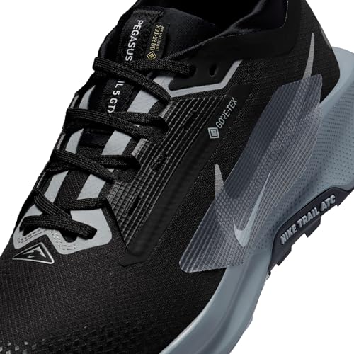Nike Mens Pegasus Trail 5 Gore-TEX Black/Wolf Grey/Cool Grey/Anthracite 7.5 Medium