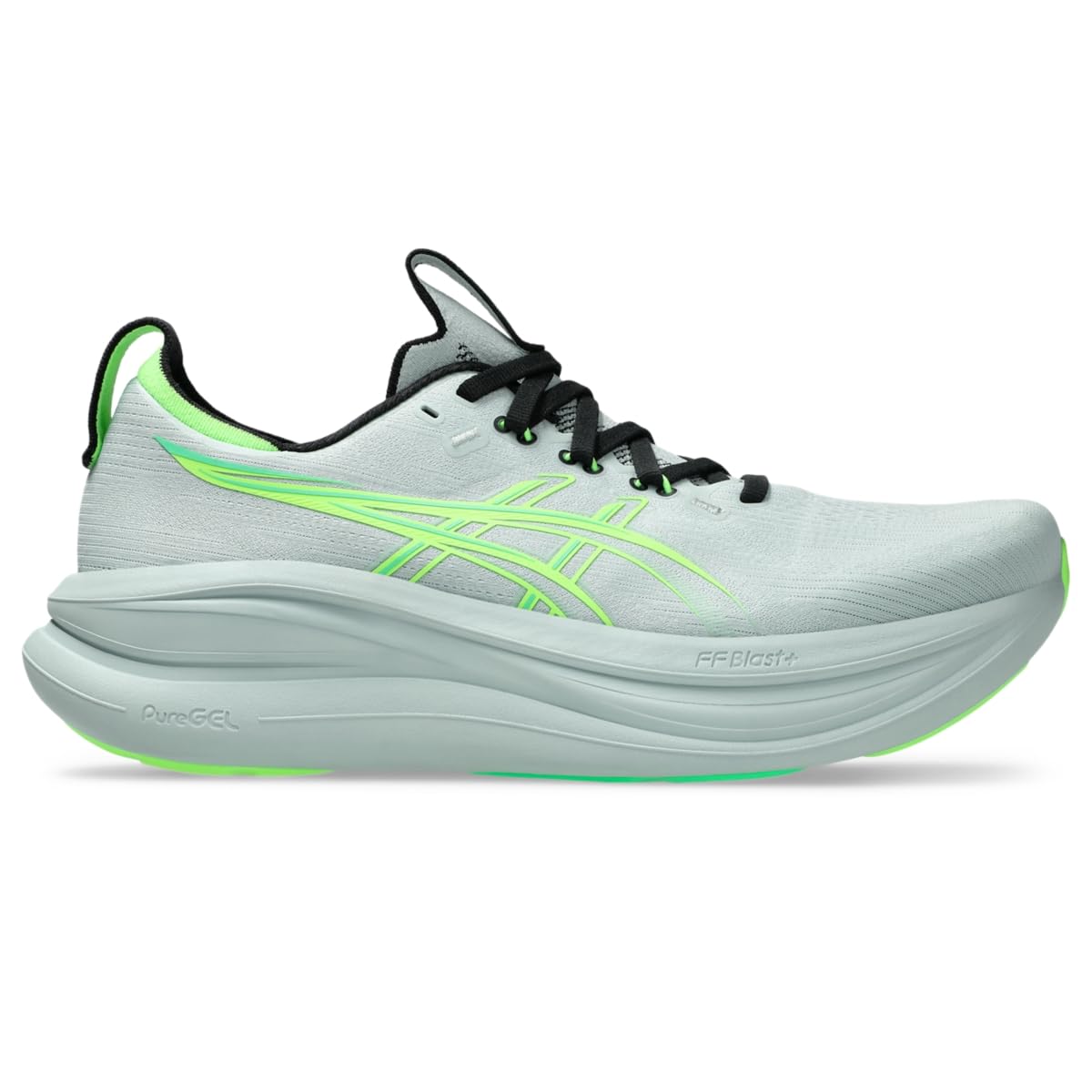 ASICS Men's Gel-Nimbus 28 Running Shoes, 10.5, Cold Moss/Illuminate Green - alternate product view 8