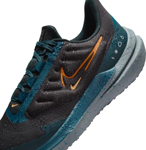 Nike Air Winflo Shield Lowman, Black Safety Orange Geode Teal, 9 US