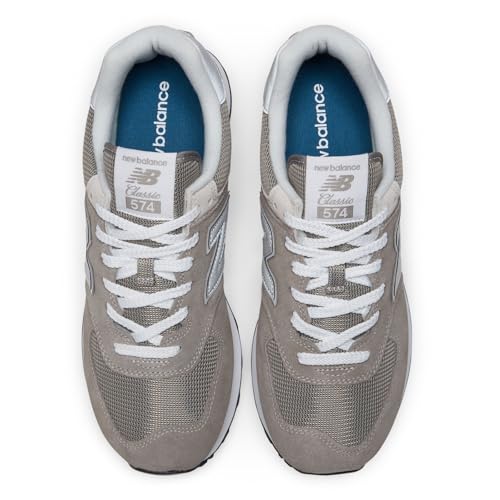 New Balance Men's 574 Core Sneaker, Grey/White, 16