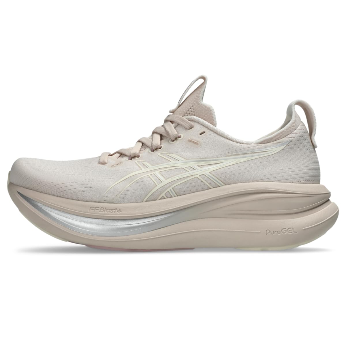 ASICS Women's Gel-Nimbus 28 Running Shoes, 5.5, Mineral Beige/Cream