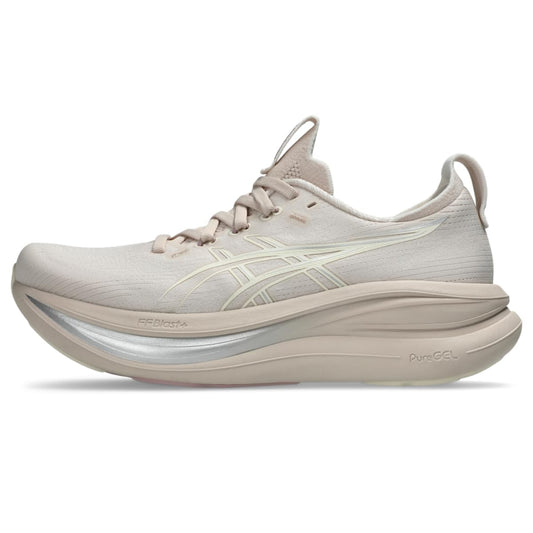ASICS Women's Gel-Nimbus 28 Running Shoes, 5.5, Mineral Beige/Cream