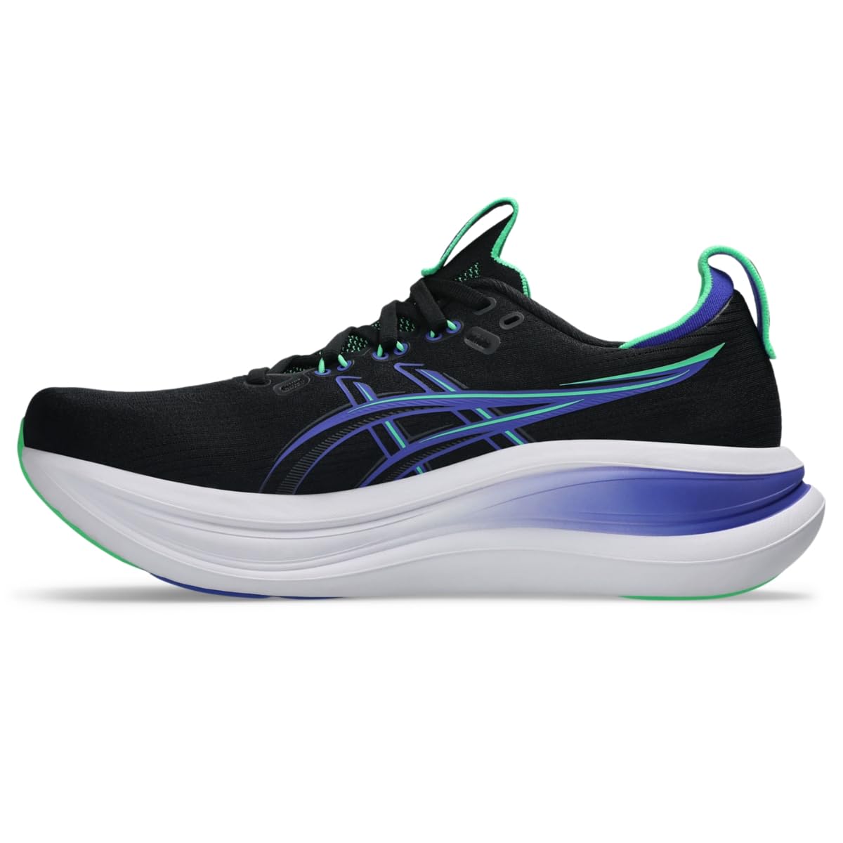 ASICS Men's Gel-Nimbus 28 Running Shoes, 10.5, Black/Cobalt Burst