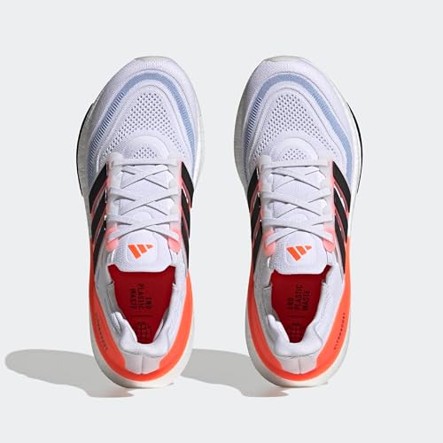 adidas Men’s Ultraboost Light Running Shoes (Ultraboost 23) Running Shoe, White/Black/Solar Red, 15 US Men