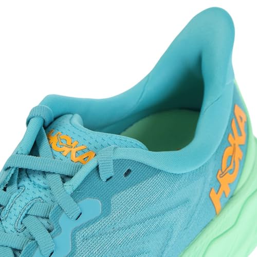 HOKA ONE ONE Mens Arahi 6 Textile Ocean Mist Lime Glow Trainers 8 US