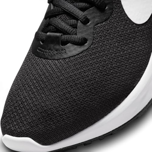 Nike W Nike Revolution 6 Nn, Women's Sneaker, Black White Dk Smoke Grey Cool Grey, 10