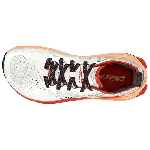 ALTRA Men's Olympus 6 Trail Running Shoe, Gray/Orange, 10.5